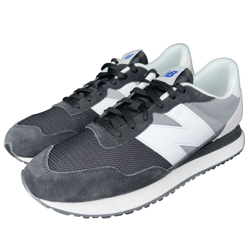 New Balance 237 Mens Shoes Black Grey White Suede Mesh‎ Sneakers MS237TG Size 13